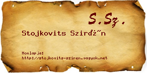 Stojkovits Szirén névjegykártya